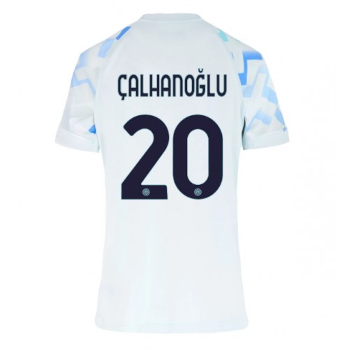 Stroje piłkarskie Inter Milan Hakan Calhanoglu #20 Koszulka Wyjazdowej dla damskie 2025-26 Krótki Rękaw